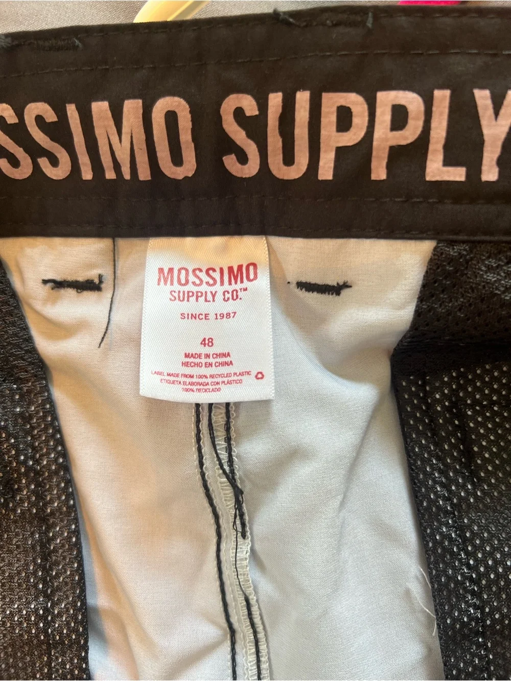 Mossimo Supply Co Men’s 48 Striped Board Shorts Swim Trunks Teal Gray NWT